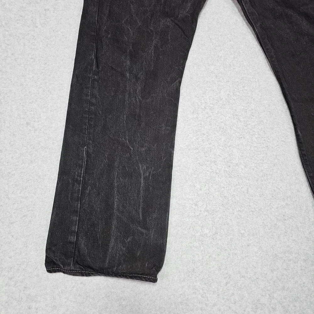 Levis 501 Jeans Mens 38x30 Original Fit Straight Leg Button Fly Black Denim‎